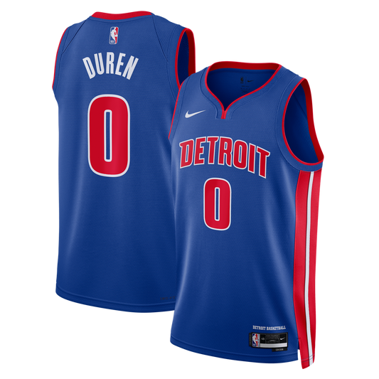 Jalen Duren Detroit Pistons Nike Unisex Swingman Jersey - Icon Edition - Blue Official NBA Team Apparel Basketball Fan Gear