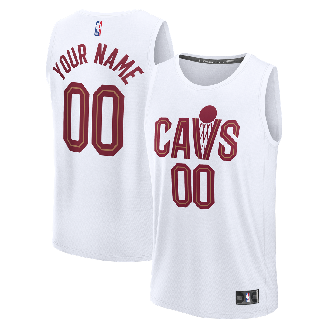 Cleveland Cavaliers Fanatics Youth Fastbreak Custom Jersey - Association Edition - White Official NBA Team Apparel Basketball Fan Gear