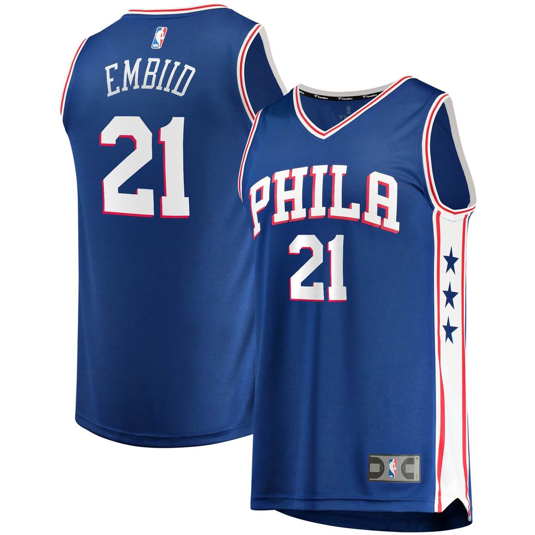 Joel Embiid Philadelphia 76ers Fanatics Replica Jersey - Association Edition - White Official NBA Team Apparel Basketball Fan Gear