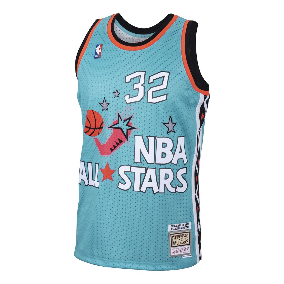 Shaquille O'Neal Mitchell & Ness Eastern Conference 1996 All-Star Hardwood Classics Swingman Jersey - Teal Official NBA Team Apparel Basketball Fan Ge