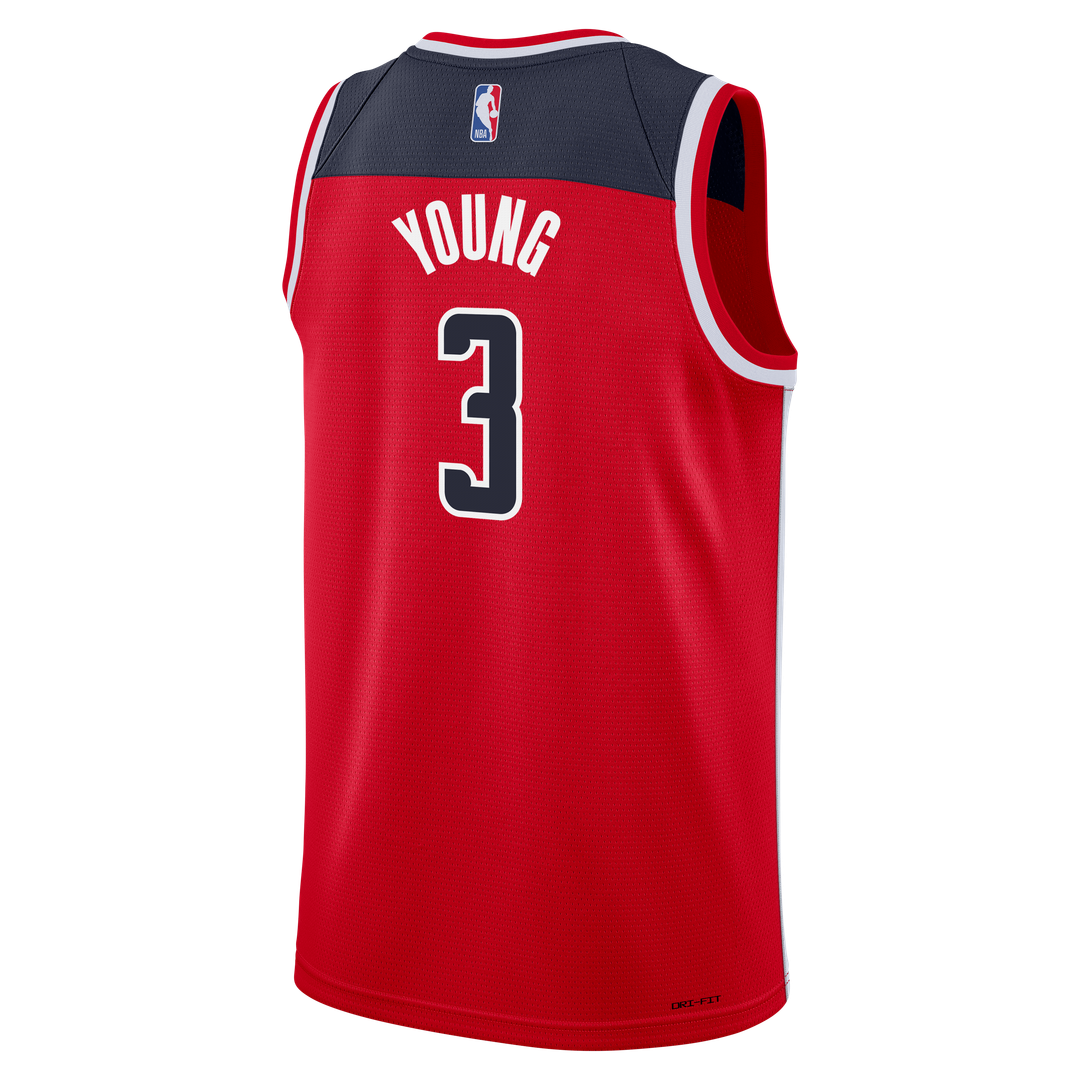 Trae Young Washington Wizards Nike Youth Swingman Jersey - Icon Edition - Red Official NBA Team Apparel Basketball Fan Gear