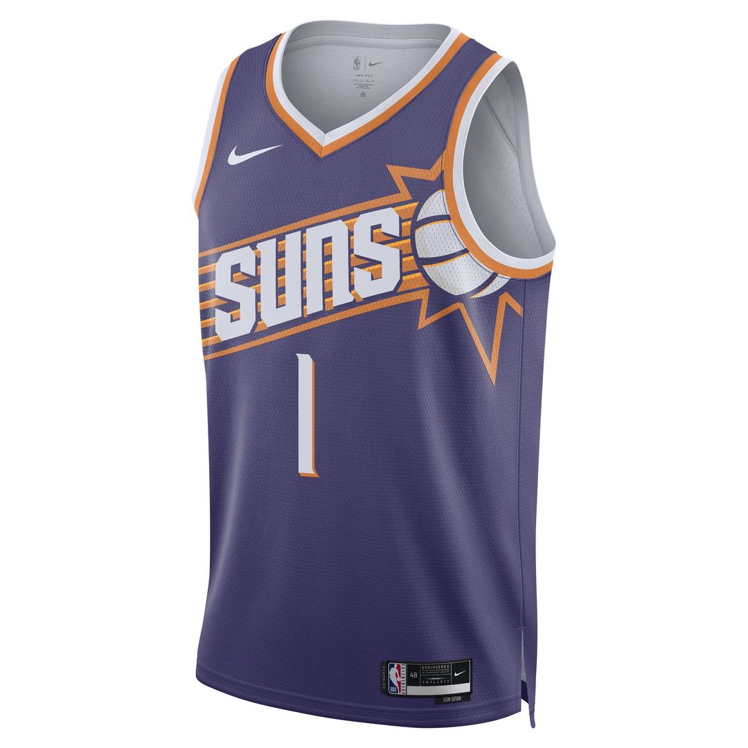 Devin Booker Phoenix Suns Nike Unisex Swingman Jersey - Icon Edition - Purple Official NBA Team Apparel Basketball Fan Gear