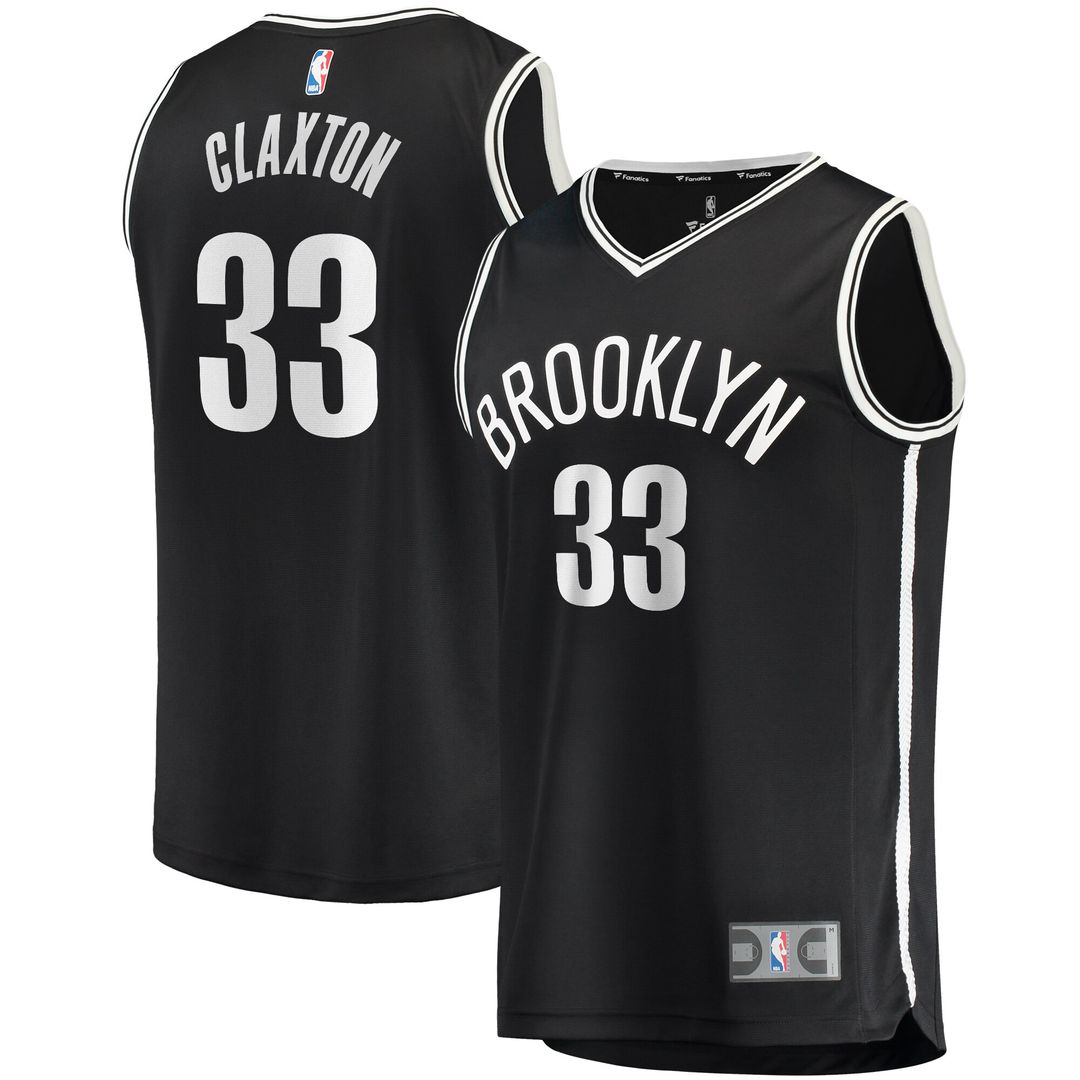 Nicolas Claxton Brooklyn Nets Fanatics Fast Break Player Jersey - Icon Edition - Black Official NBA Team Apparel Basketball Fan Gear