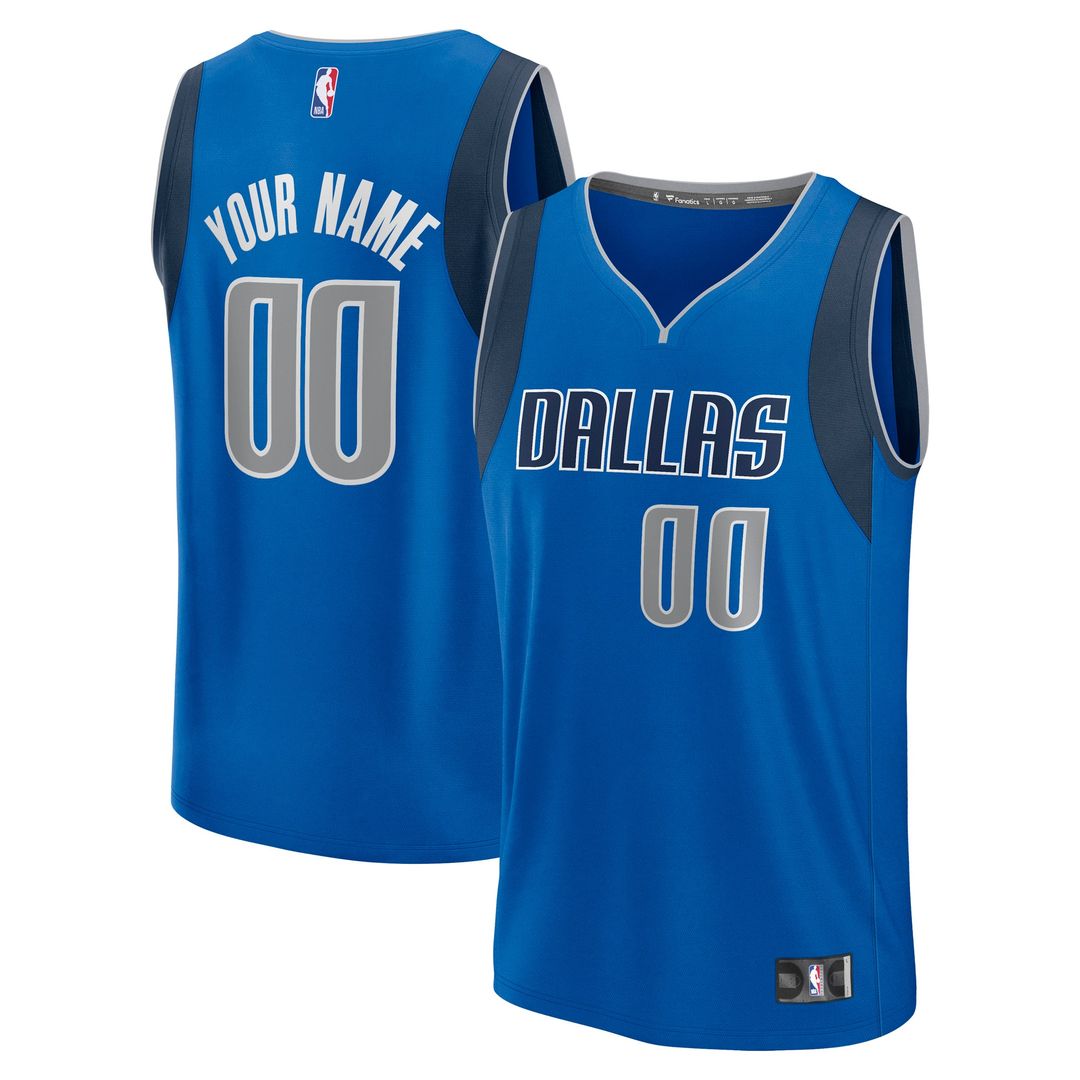 Dallas Mavericks Fanatics Fast Break Custom Jersey - Association Edition - White Official NBA Team Apparel Basketball Fan Gear