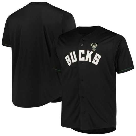 Milwaukee Bucks Profile Big & Tall Pop Jersey - Black Official NBA Team Apparel Basketball Fan Gear