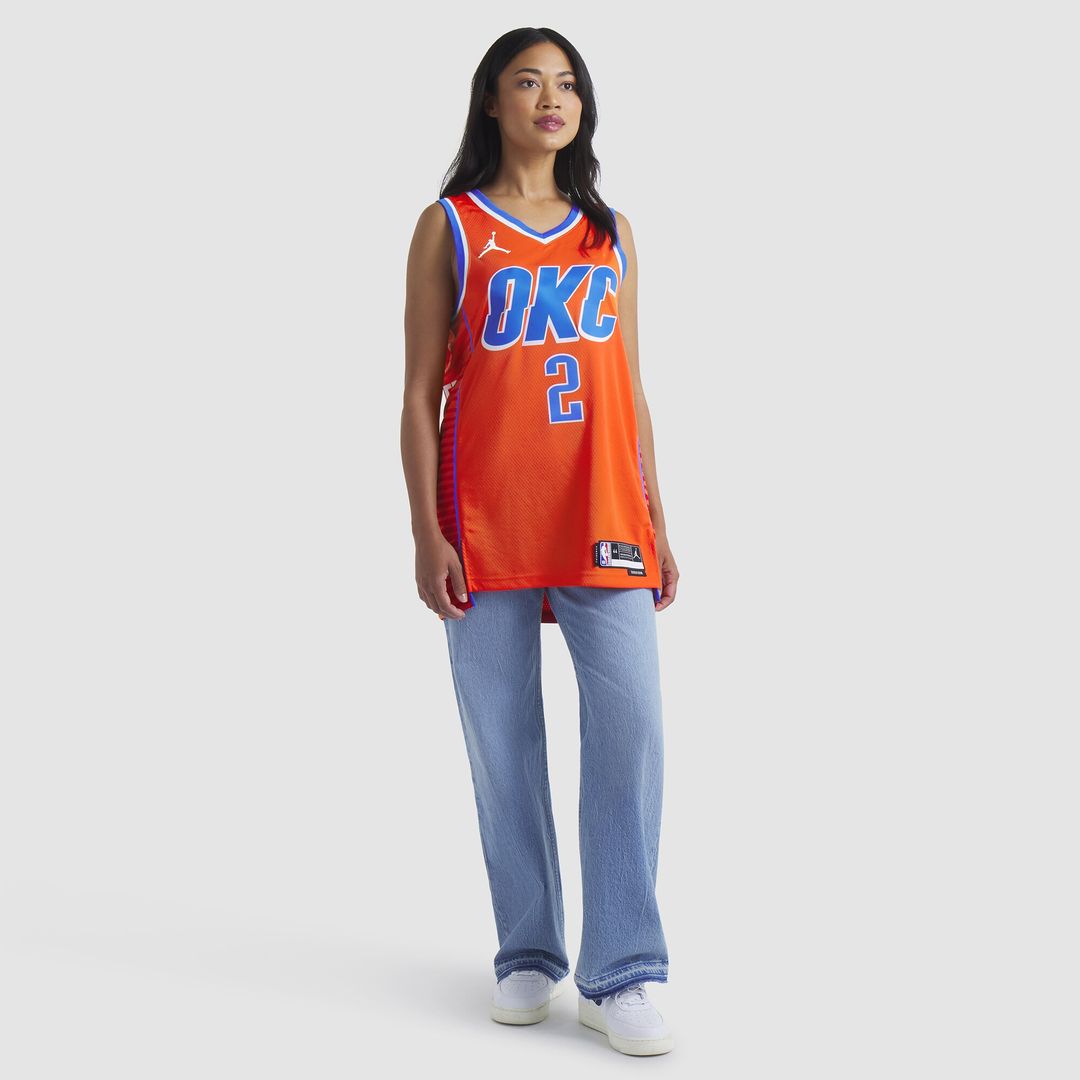 Shai Gilgeous-Alexander Oklahoma City Thunder Jordan Brand Unisex Swingman Jersey - Statement Edition - Orange Official NBA Team Apparel Basketball Fa