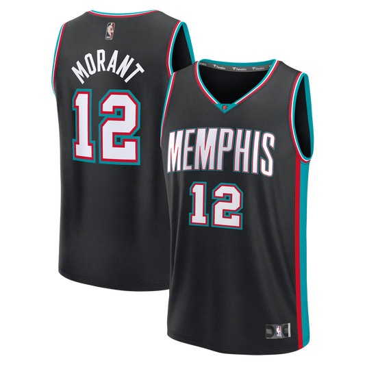 Ja Morant Memphis Grizzlies Fanatics Fast Break Jersey - Classic Edition - Black Official NBA Team Apparel Basketball Fan Gear