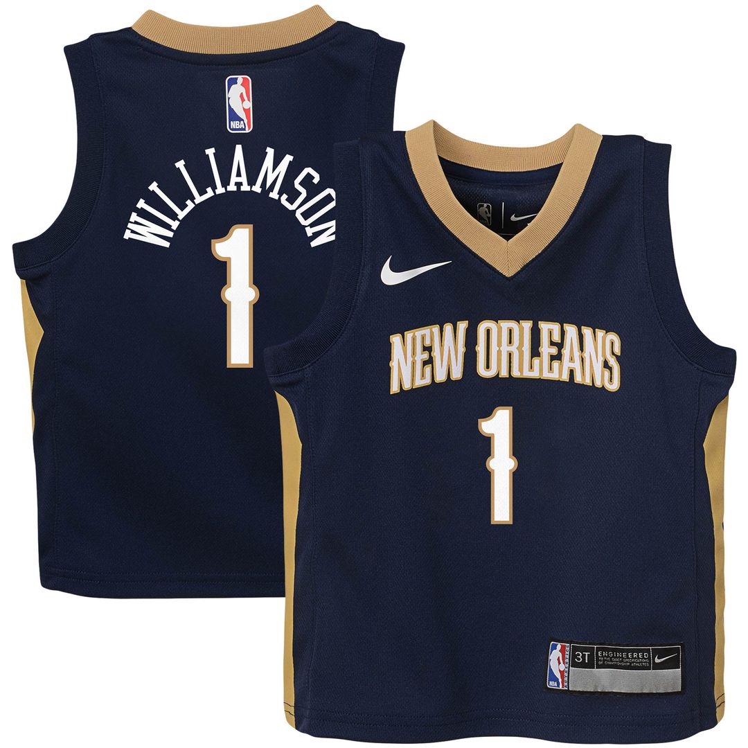 Zion Williamson New Orleans Pelicans Nike Toddler Replica Jersey - Icon Edition - Navy Official NBA Team Apparel Basketball Fan Gear