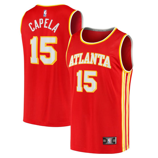 Clint Capela Atlanta Hawks Fanatics 2021/22 Fast Break Replica Jersey - Icon Edition - Red Official NBA Team Hat Basketball Fan Cap