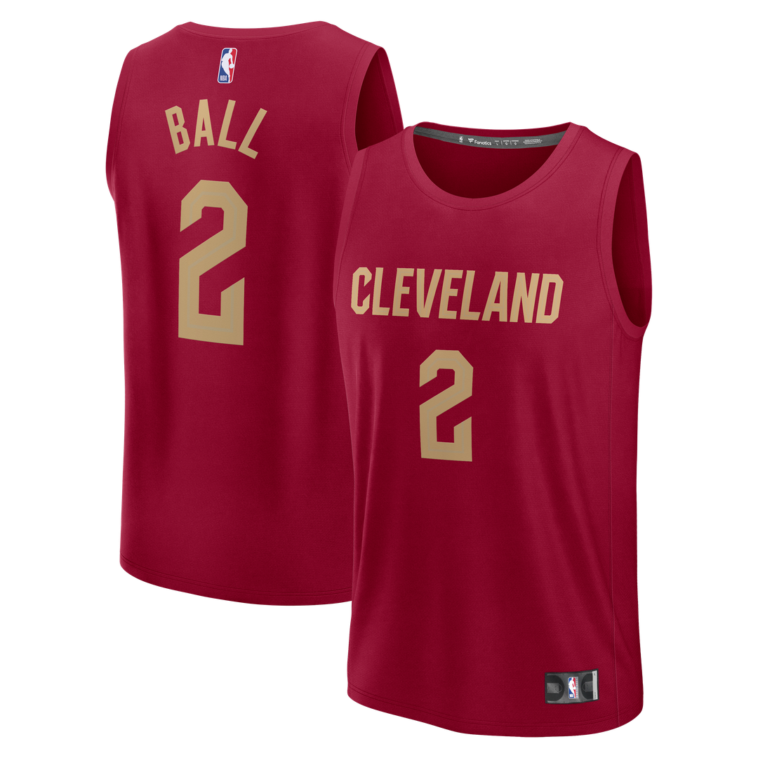 Lonzo Ball Cleveland Cavaliers Fanatics Fast Break Replica Jersey - Wine - Icon Edition Official NBA Team Apparel Basketball Fan Gear
