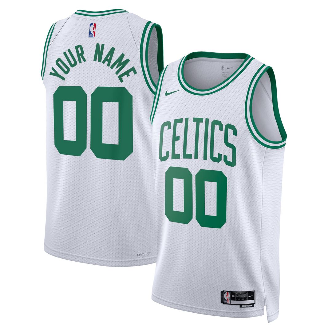 Boston Celtics Nike Unisex Swingman Custom Jersey White - Association Edition Official NBA Team Apparel Basketball Fan Gear