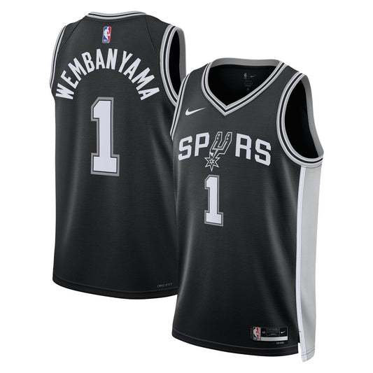 Victor Wembanyama San Antonio Spurs Nike Unisex Swingman Jersey - Icon Edition - Black Official NBA Team Apparel Basketball Fan Gear