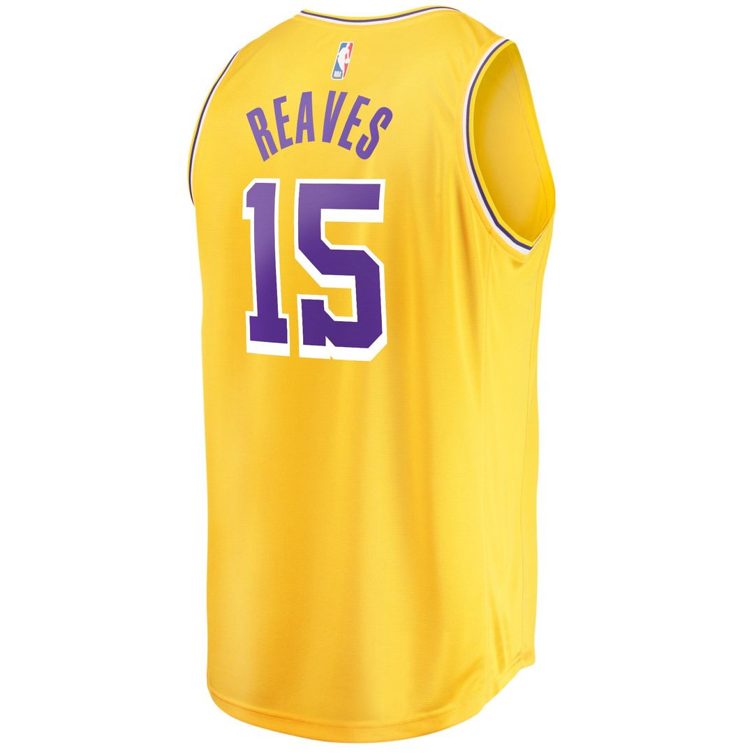 Austin Reaves Los Angeles Lakers Fanatics Fast Break Player Jersey - Icon Edition - Gold Official NBA Team Apparel Basketball Fan Gear