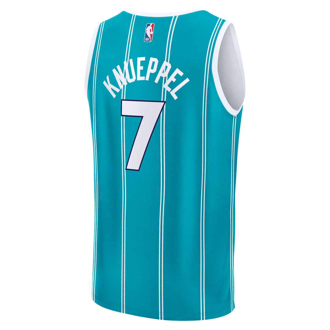 Kon Knueppel Charlotte Hornets Fanatics 2025 NBA Draft First Round Pick Fast Break Replica Jersey - Icon Edition - Teal Official NBA Team Apparel Bask