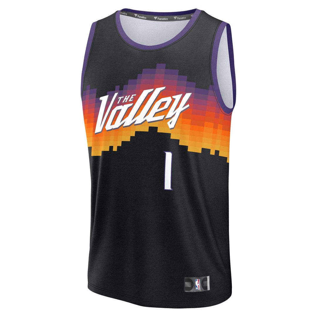 Devin Booker Phoenix Suns Fanatics Youth 2025/26 City Edition Fast Break Jersey - Black Official NBA Team Apparel Basketball Fan Gear