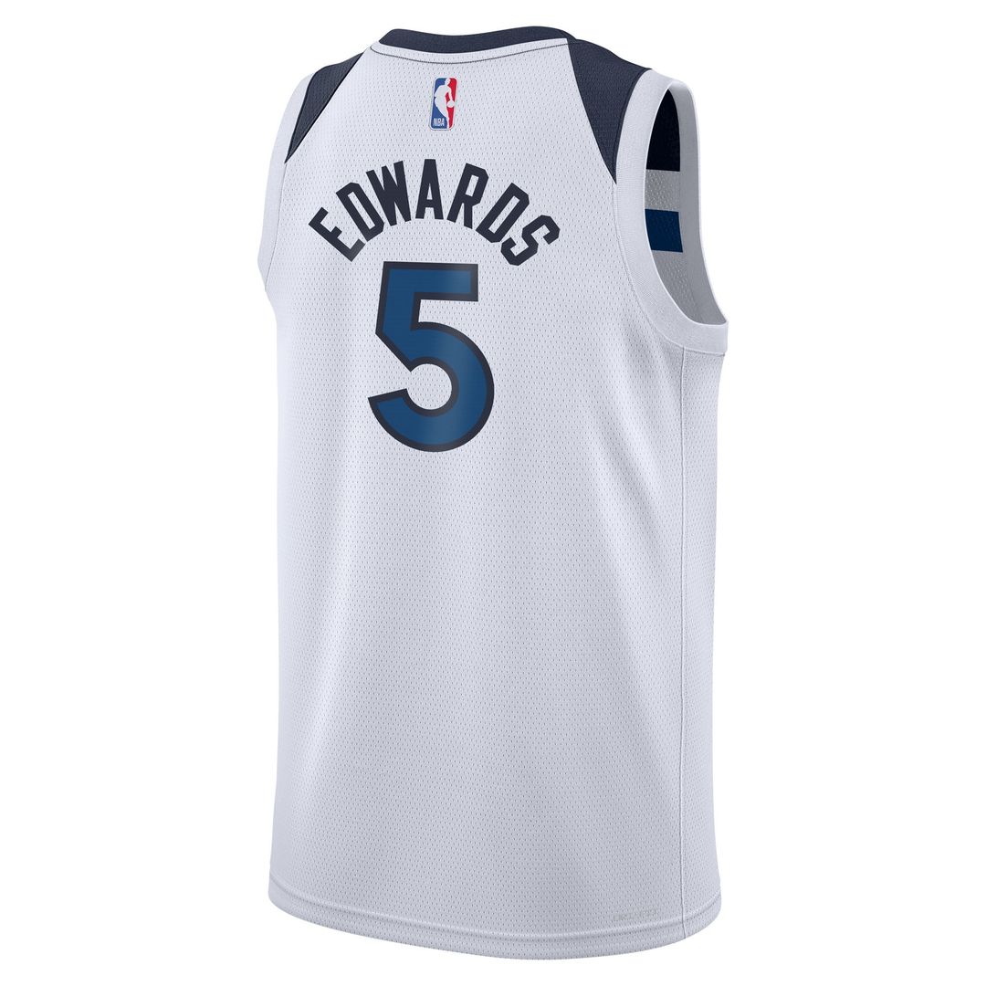 Anthony Edwards Minnesota Timberwolves Nike Youth Swingman Jersey - Association Edition - White Official NBA Team Apparel Basketball Fan Gear