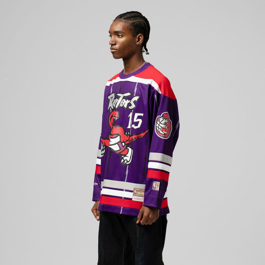 Vince Carter Toronto Raptors Mitchell & Ness Unisex Maxxed Out Fashion Hockey Jersey - Purple Official NBA Team Apparel Basketball Fan Gear