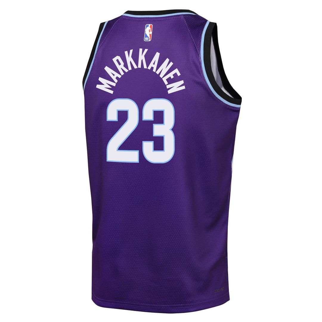 Lauri Markkanen Utah Jazz Nike Youth Icon Edition Swingman Jersey - Purple Official NBA Team Apparel Basketball Fan Gear