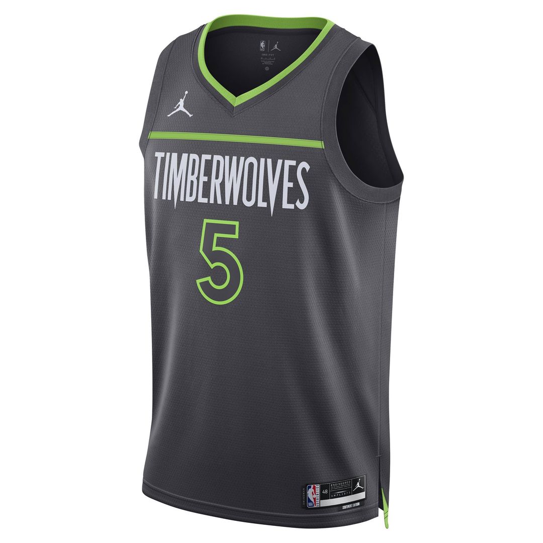Anthony Edwards Minnesota Timberwolves Jordan Brand Unisex Swingman Jersey - Statement Edition - Charcoal Official NBA Team Apparel Basketball Fan Gea