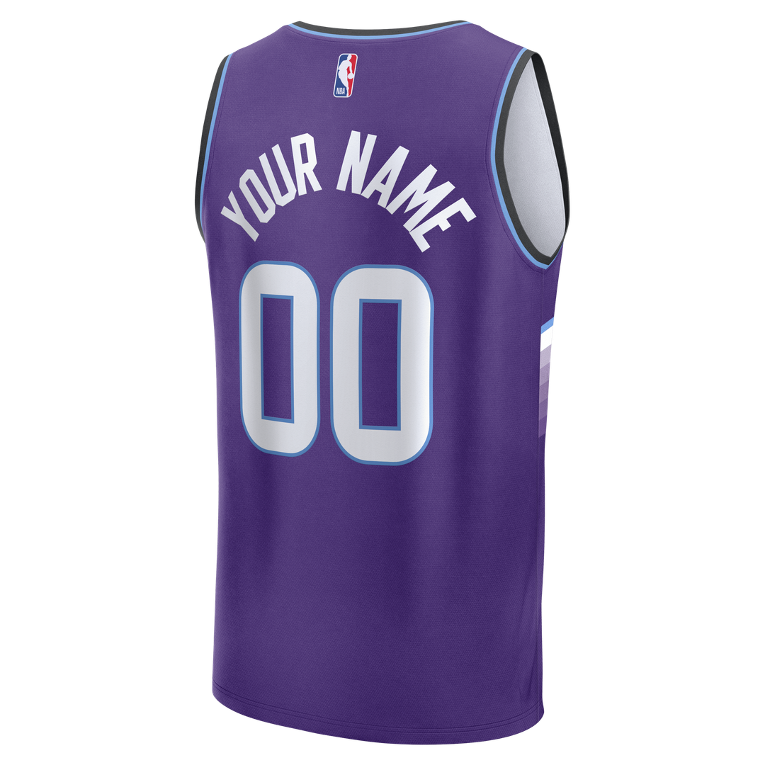 Utah Jazz Fanatics Fast Break Replica Custom Jersey - Purple - Icon Edition Official NBA Team Apparel Basketball Fan Gear