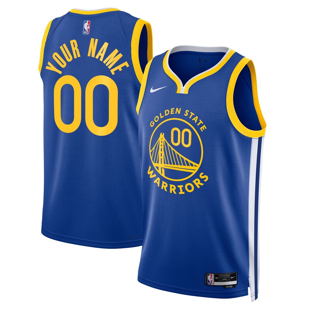 Golden State Warriors Nike Unisex Swingman Custom Jersey Royal - Icon Edition Official NBA Team Apparel Basketball Fan Gear