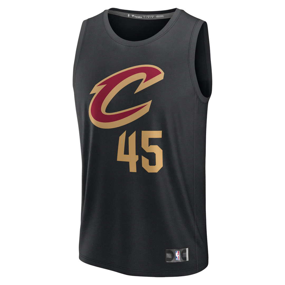 Donovan Mitchell Cleveland Cavaliers Fanatics Youth Fast Break Replica Jersey - Black - Statement Edition Official NBA Team Apparel Basketball Fan Gea
