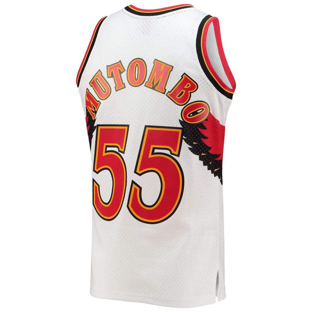 Dikembe Mutombo Atlanta Hawks Mitchell & Ness 1996/97 Hardwood Classics Swingman Jersey - White Official NBA Team Apparel Basketball Fan Gear