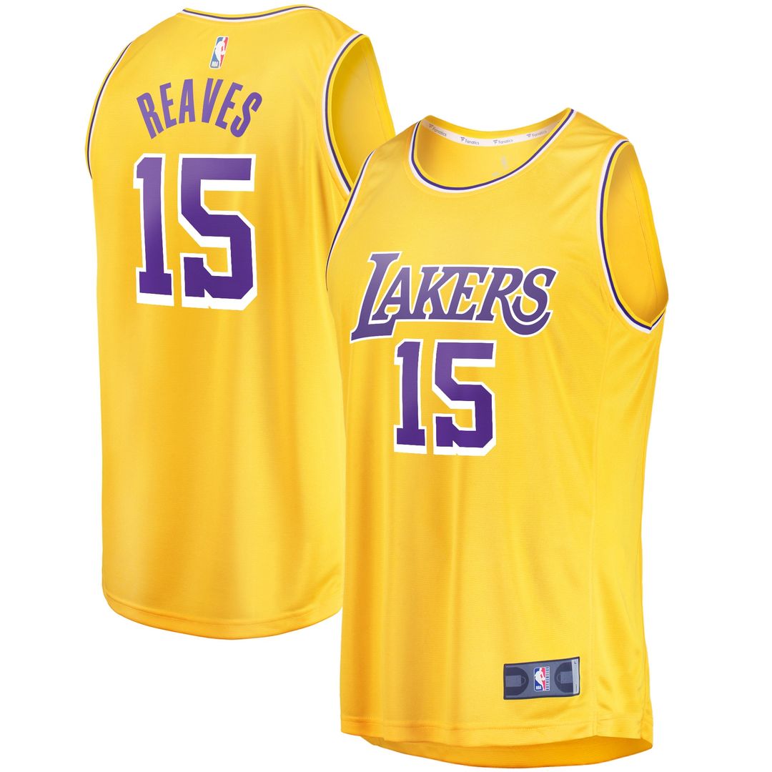 Austin Reaves Los Angeles Lakers Fanatics Fast Break Replica Player Jersey - Association Edition - White Official NBA Team Apparel Basketball Fan Gear