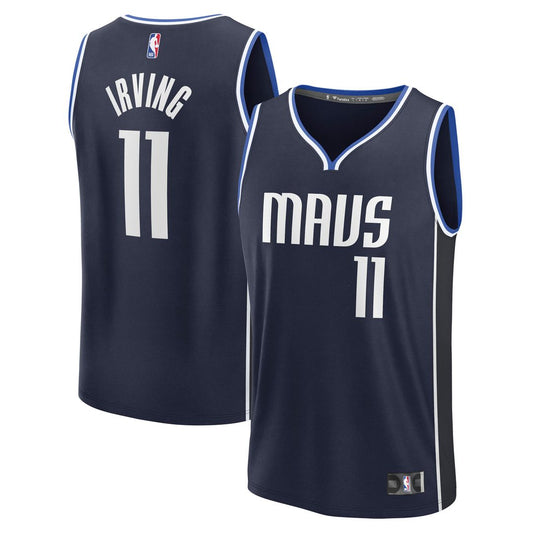 Kyrie Irving Dallas Mavericks Fanatics Fast Break Replica Player Jersey - Statement Edition - Navy Official NBA Team Apparel Basketball Fan Gear