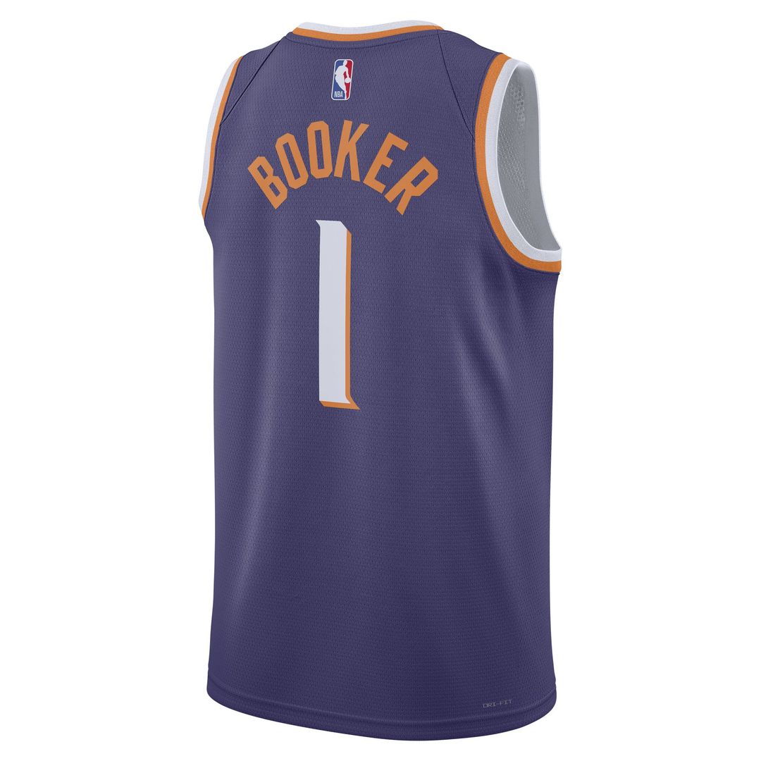 Devin Booker Phoenix Suns Nike Unisex Swingman Jersey - Icon Edition - Purple Official NBA Team Apparel Basketball Fan Gear