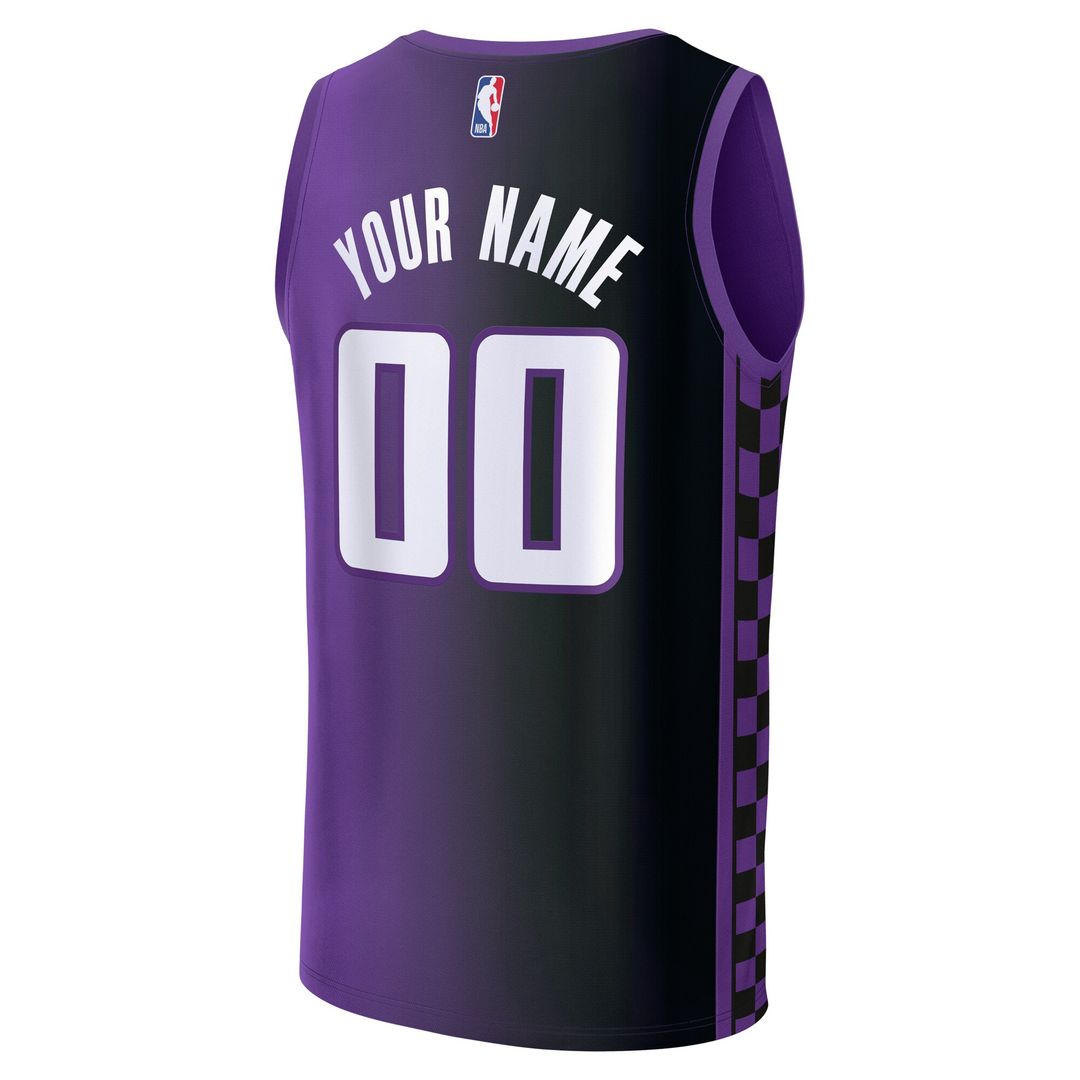 Sacramento Kings Fanatics Youth Fast Break Custom Replica Jersey - Purple - Statement Edition Official NBA Team Apparel Basketball Fan Gear