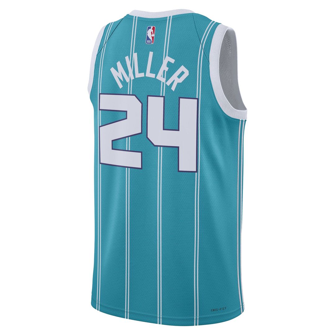 Brandon Miller Charlotte Hornets Nike Unisex NBA Draft Swingman Jersey - Icon Edition - Teal Official NBA Team Apparel Basketball Fan Gear