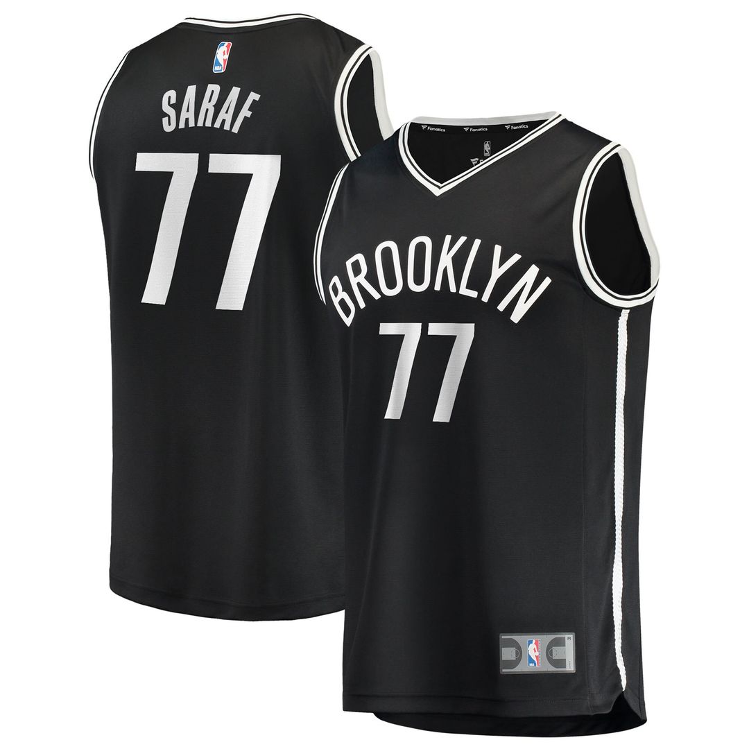 Ben Saraf Brooklyn Nets Fanatics Fast Break Replica Jersey - Black - Icon Edition Official NBA Team Apparel Basketball Fan Gear