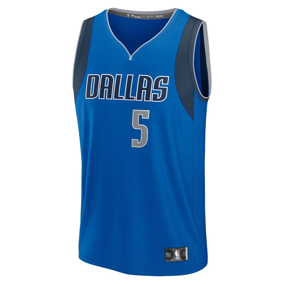 D'Angelo Russell Dallas Mavericks Fanatics Fast Break Replica Player Jersey - Icon Edition - Blue Official NBA Team Apparel Basketball Fan Gear