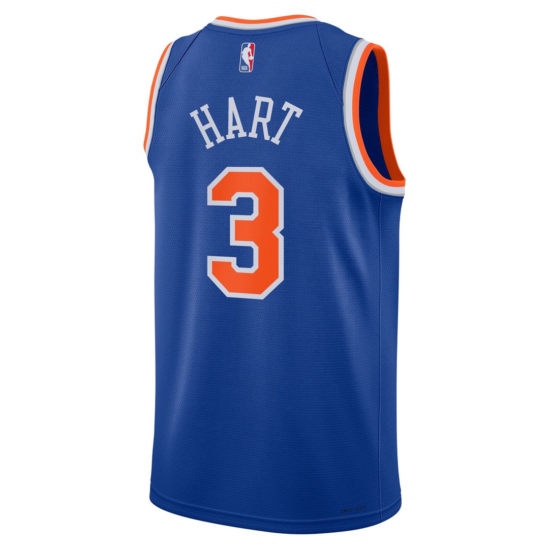 Josh Hart New York Knicks Nike Youth Swingman Jersey - Icon Edition - Blue Official NBA Team Apparel Basketball Fan Gear