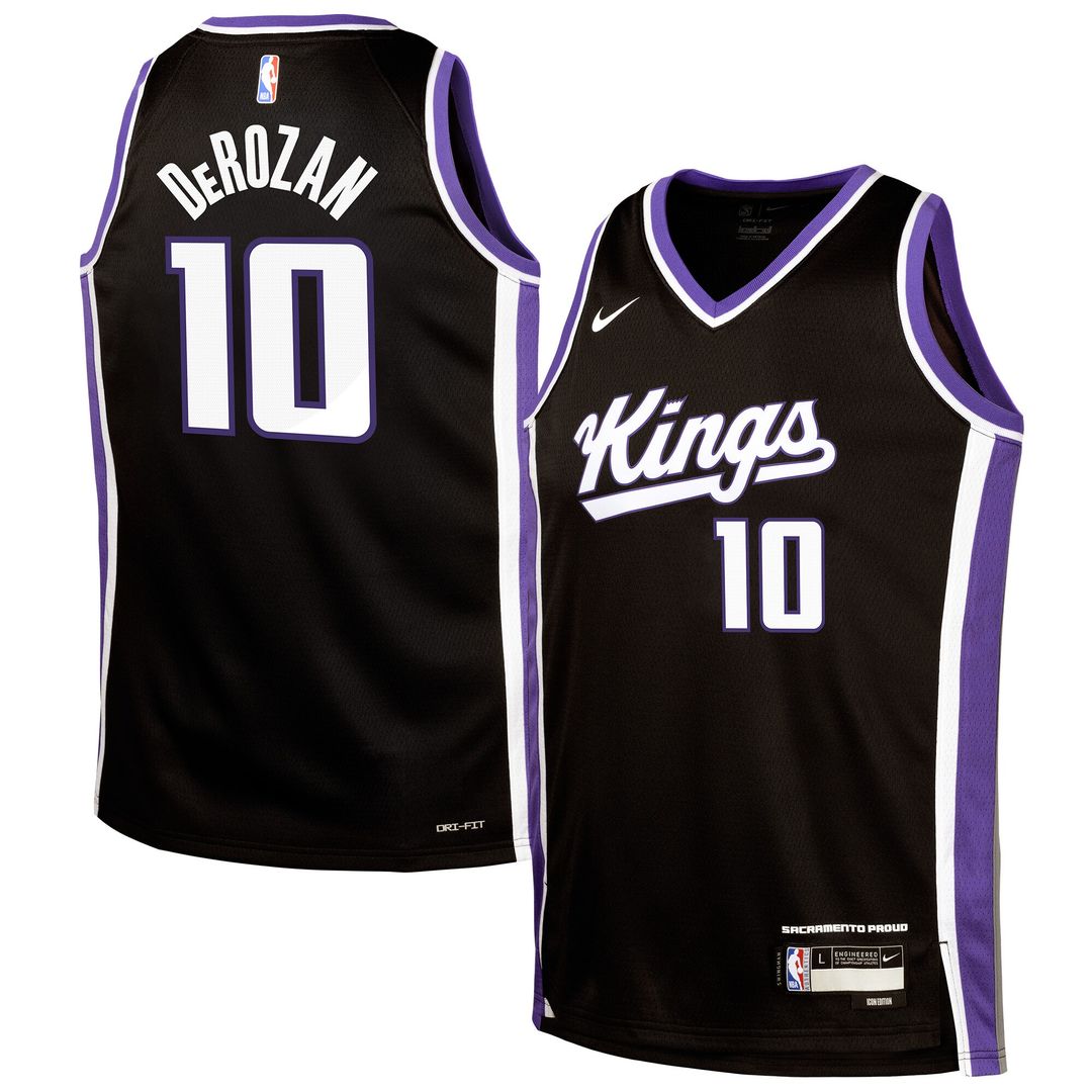 DeMar DeRozan Sacramento Kings Nike Youth Swingman Jersey - Icon Edition - Black Official NBA Team Apparel Basketball Fan Gear