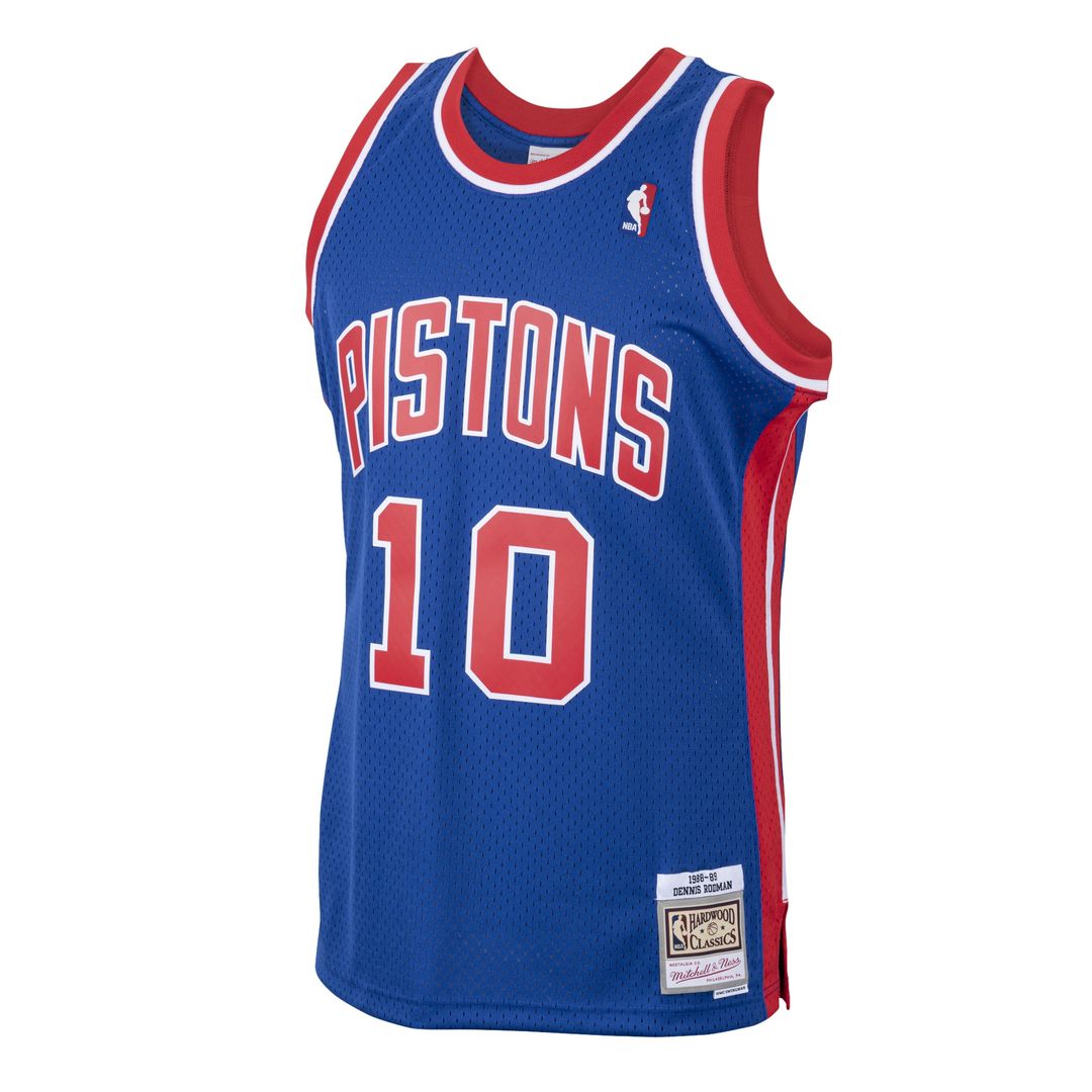 Dennis Rodman Detroit Pistons Mitchell & Ness 1988/89 Hardwood Classics Swingman Jersey - Royal Official NBA Team Apparel Basketball Fan Gear