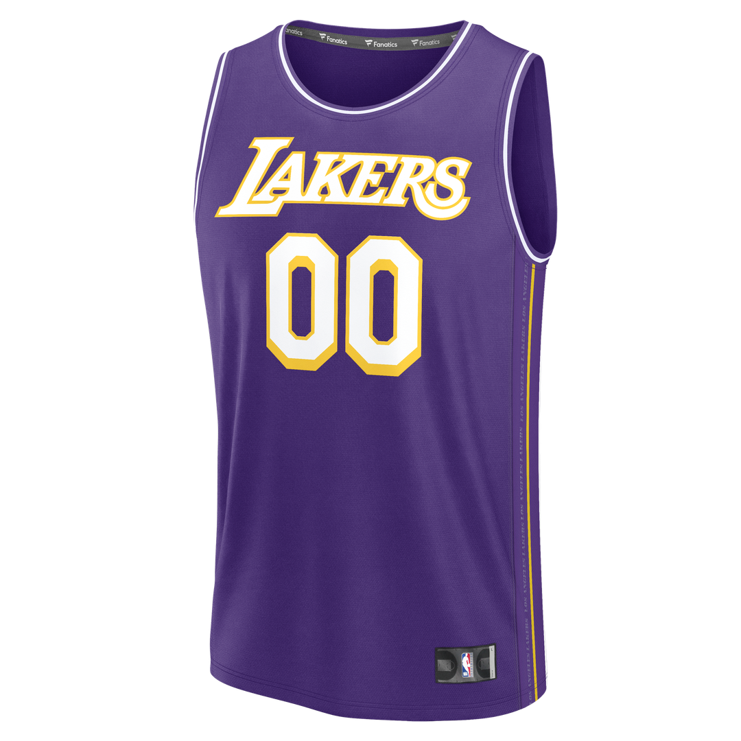 Los Angeles Lakers Fanatics Fast Break Custom Jersey - Icon Edition - Gold Official NBA Team Apparel Basketball Fan Gear