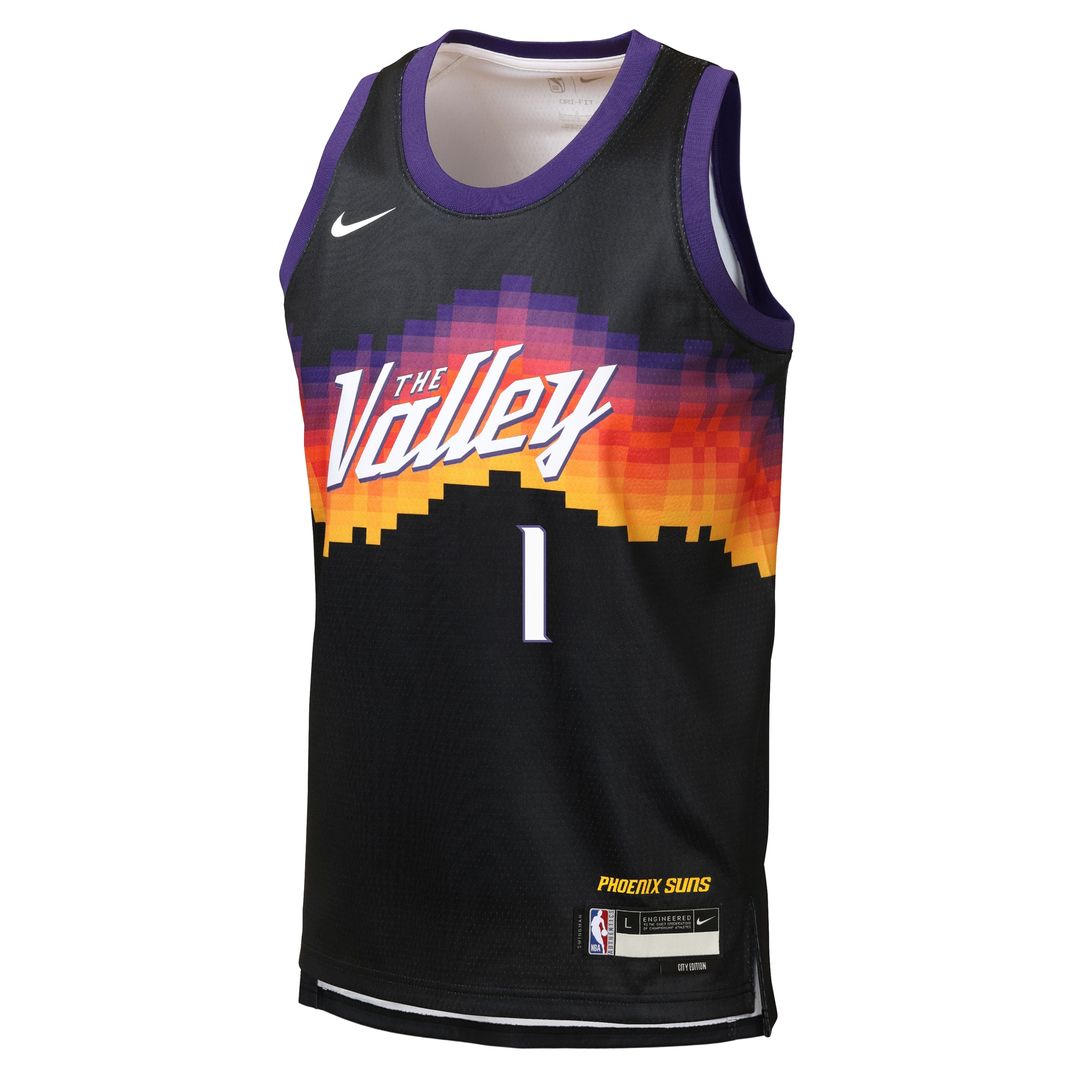 Devin Booker Phoenix Suns Nike Youth 2025/26 City Edition Swingman Jersey - Black Official NBA Team Apparel Basketball Fan Gear