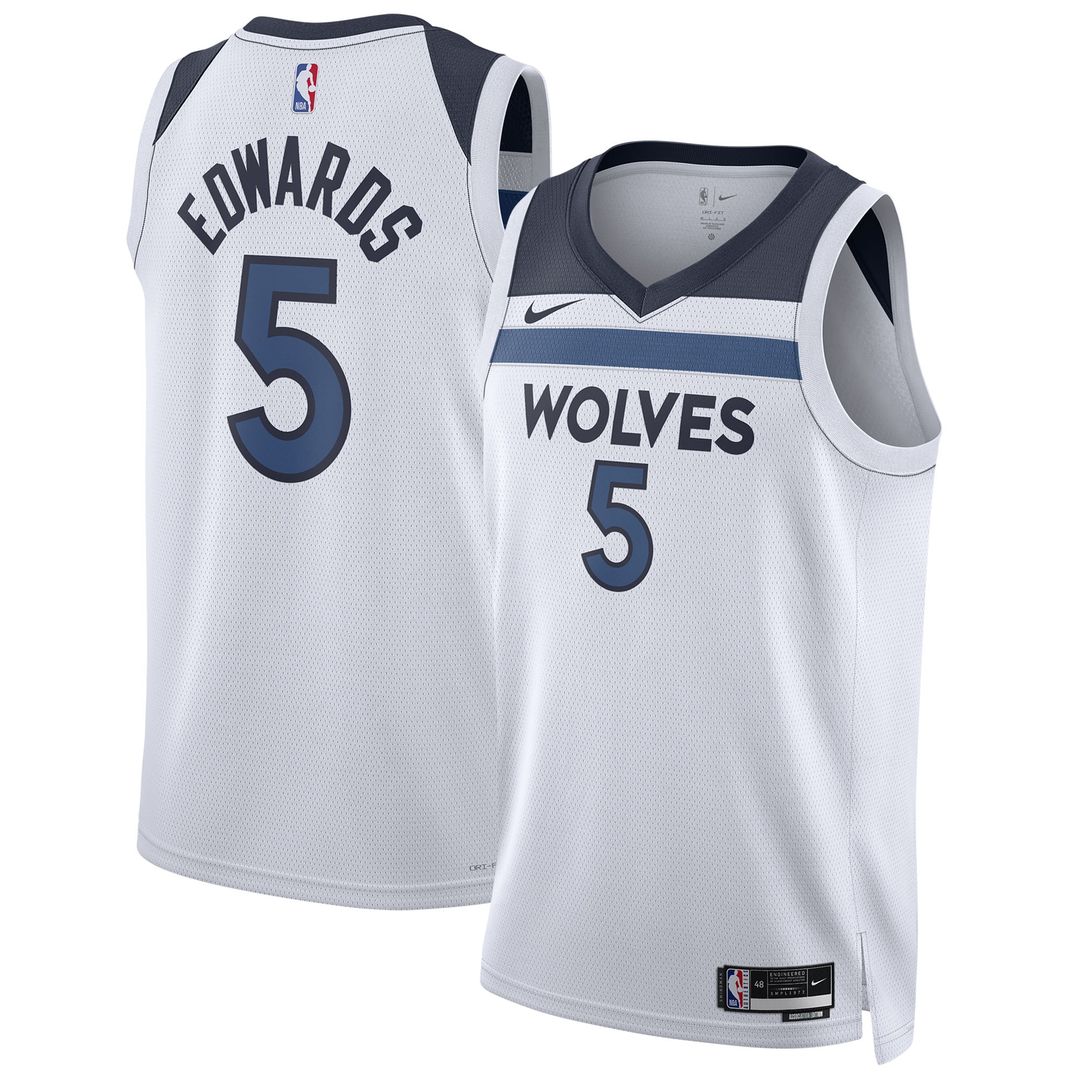 Anthony Edwards Minnesota Timberwolves Nike Unisex Swingman Jersey - Association Edition - White Official NBA Team Apparel Basketball Fan Gear