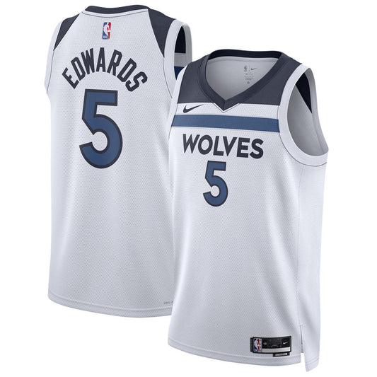 Anthony Edwards Minnesota Timberwolves Nike Unisex Swingman Jersey - Association Edition - White Official NBA Team Apparel Basketball Fan Gear