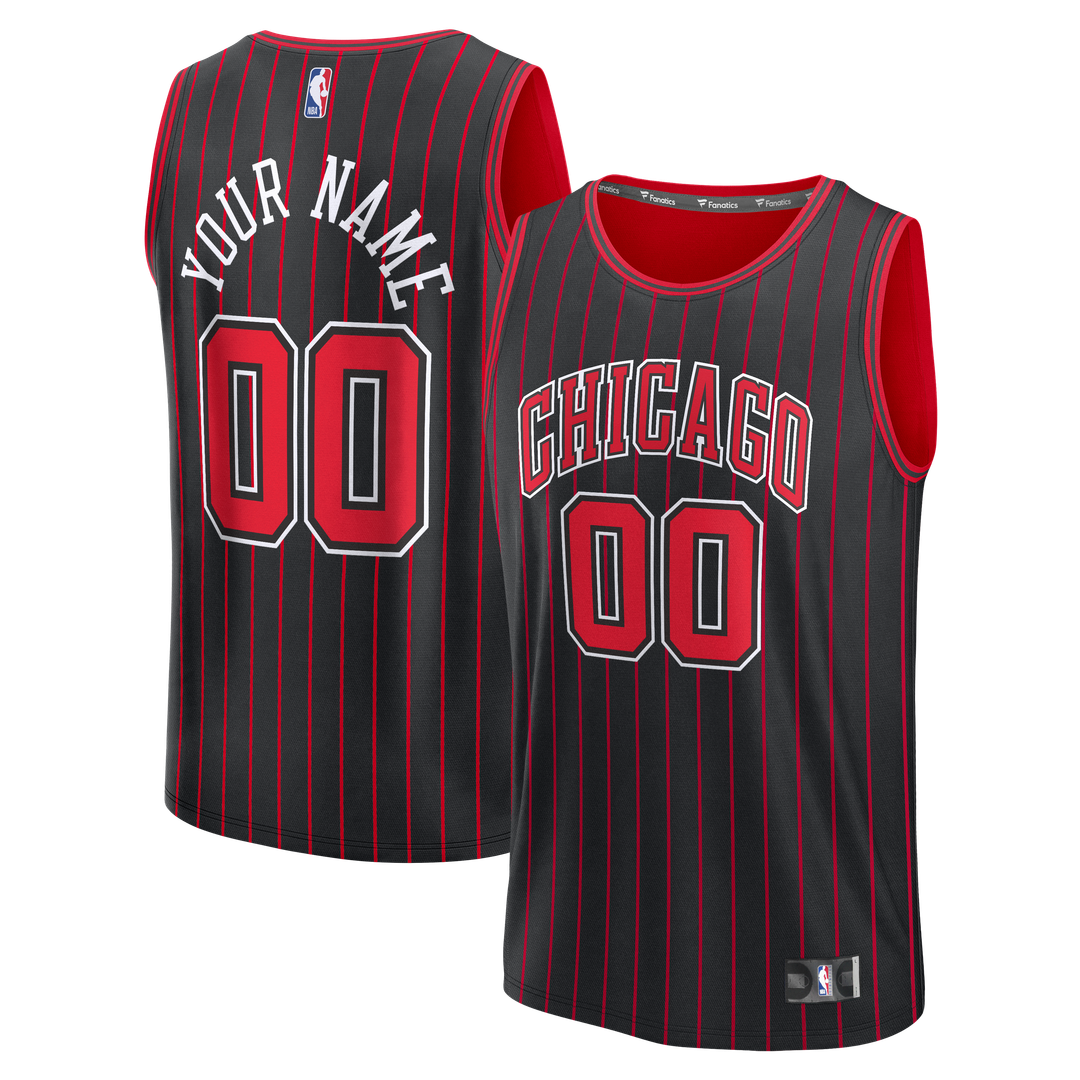 Chicago Bulls Fanatics Fast Break Custom Jersey - Icon Edition - Red Official NBA Team Apparel Basketball Fan Gear