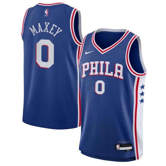Tyrese Maxey Philadelphia 76ers Nike Youth Swingman Jersey - Icon Edition - Royal Official NBA Team Apparel Basketball Fan Gear