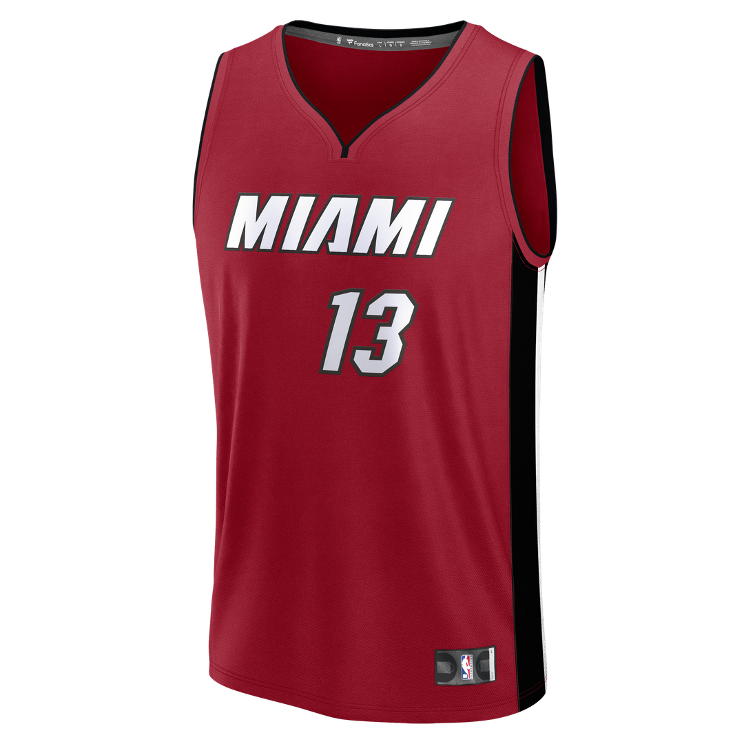 Bam Adebayo Miami Heat Fanatics Fast Break Replica Player Jersey - Statement Edition - Red Official NBA Team Apparel Basketball Fan Gear