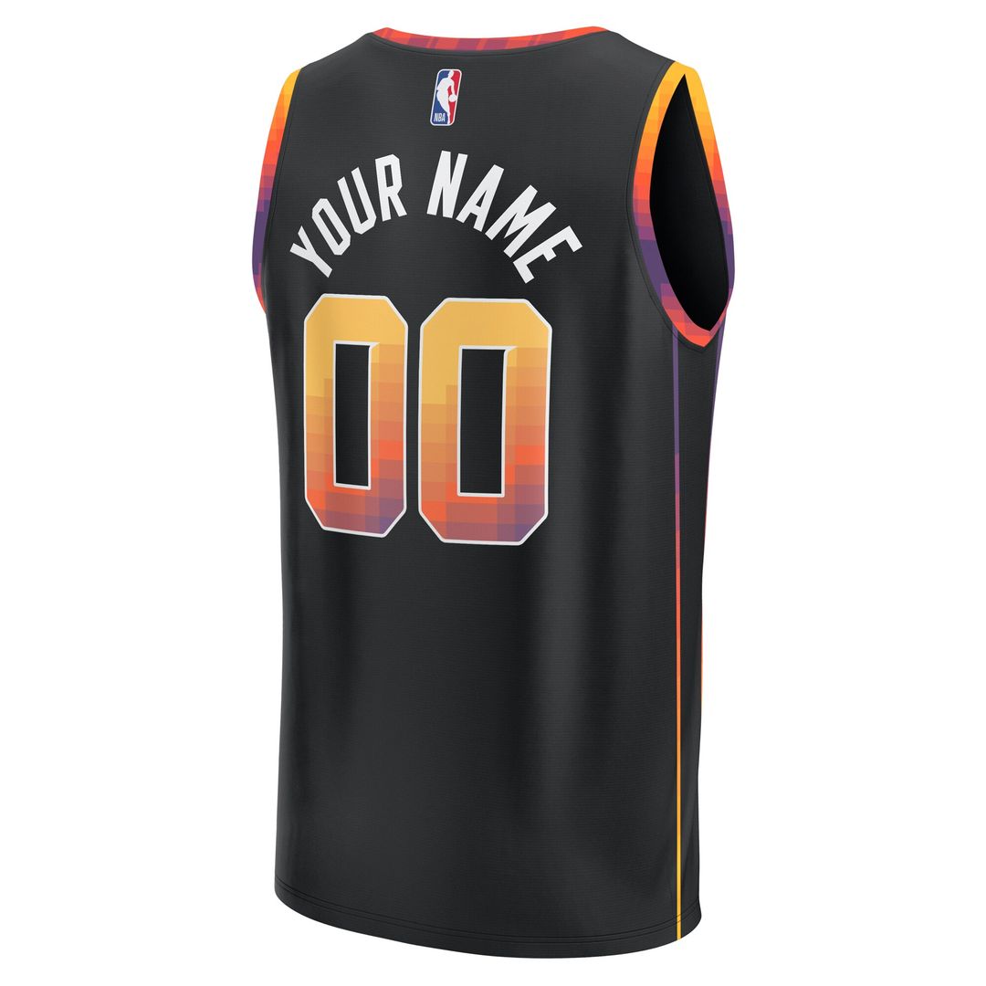 Phoenix Suns Fanatics Youth Fast Break Replica Custom Jersey - Statement Edition - Black Official NBA Team Apparel Basketball Fan Gear