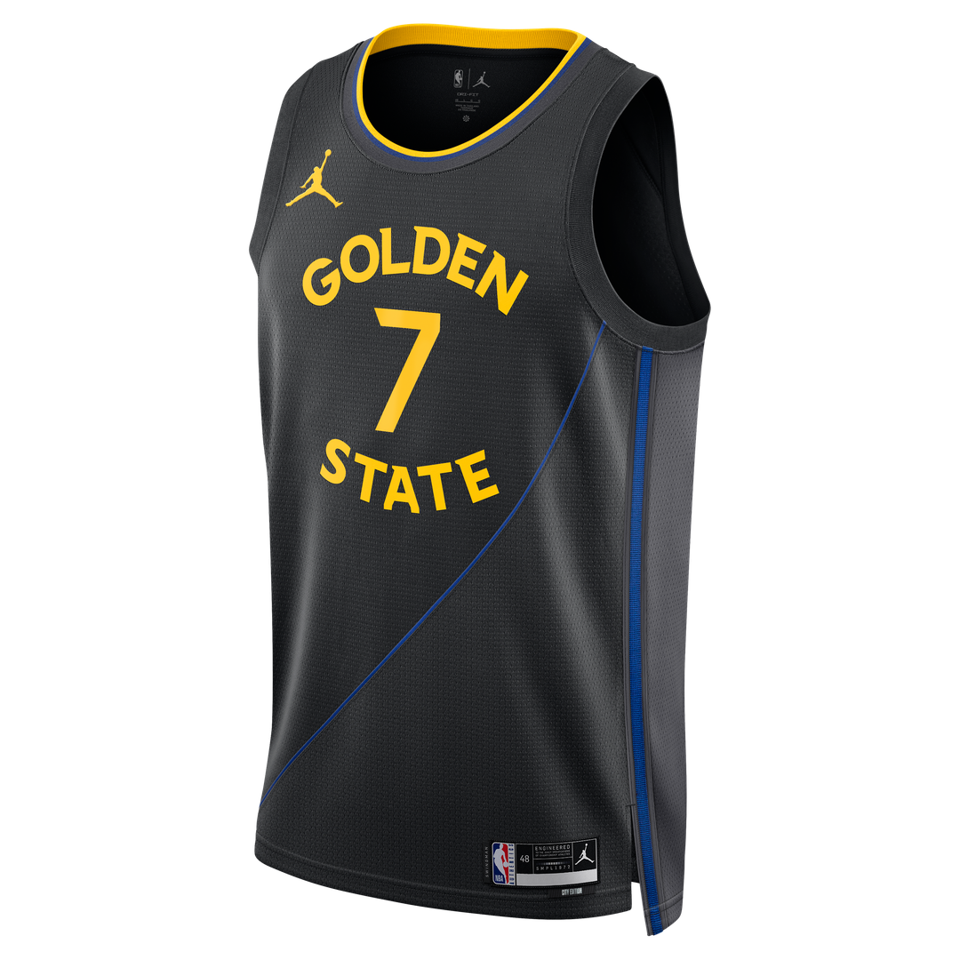 Kristaps Porziņģis Golden State Warriors Jordan Brand Unisex Swingman Jersey - Statement Edition - Black Official NBA Team Apparel Basketball Fan Gear