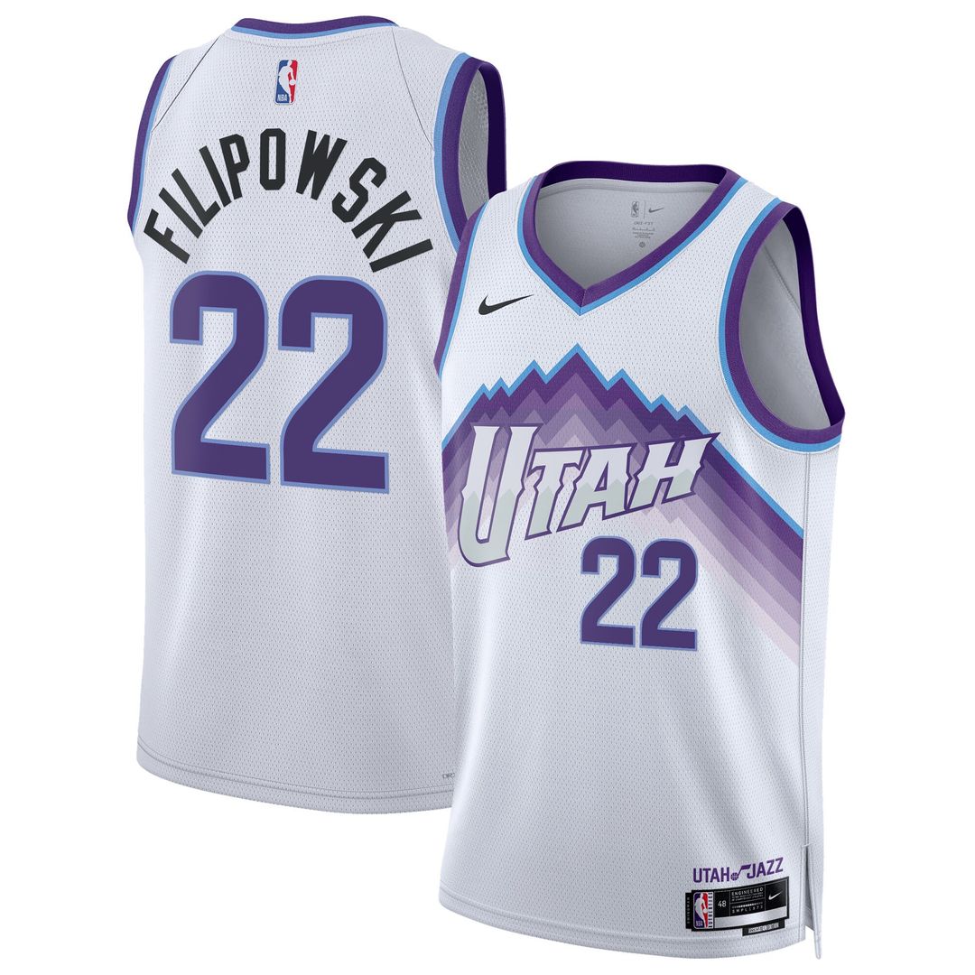 Kyle Filipowski Utah Jazz Nike Unisex Swingman Jersey - Association Edition - White Official NBA Team Apparel Basketball Fan Gear