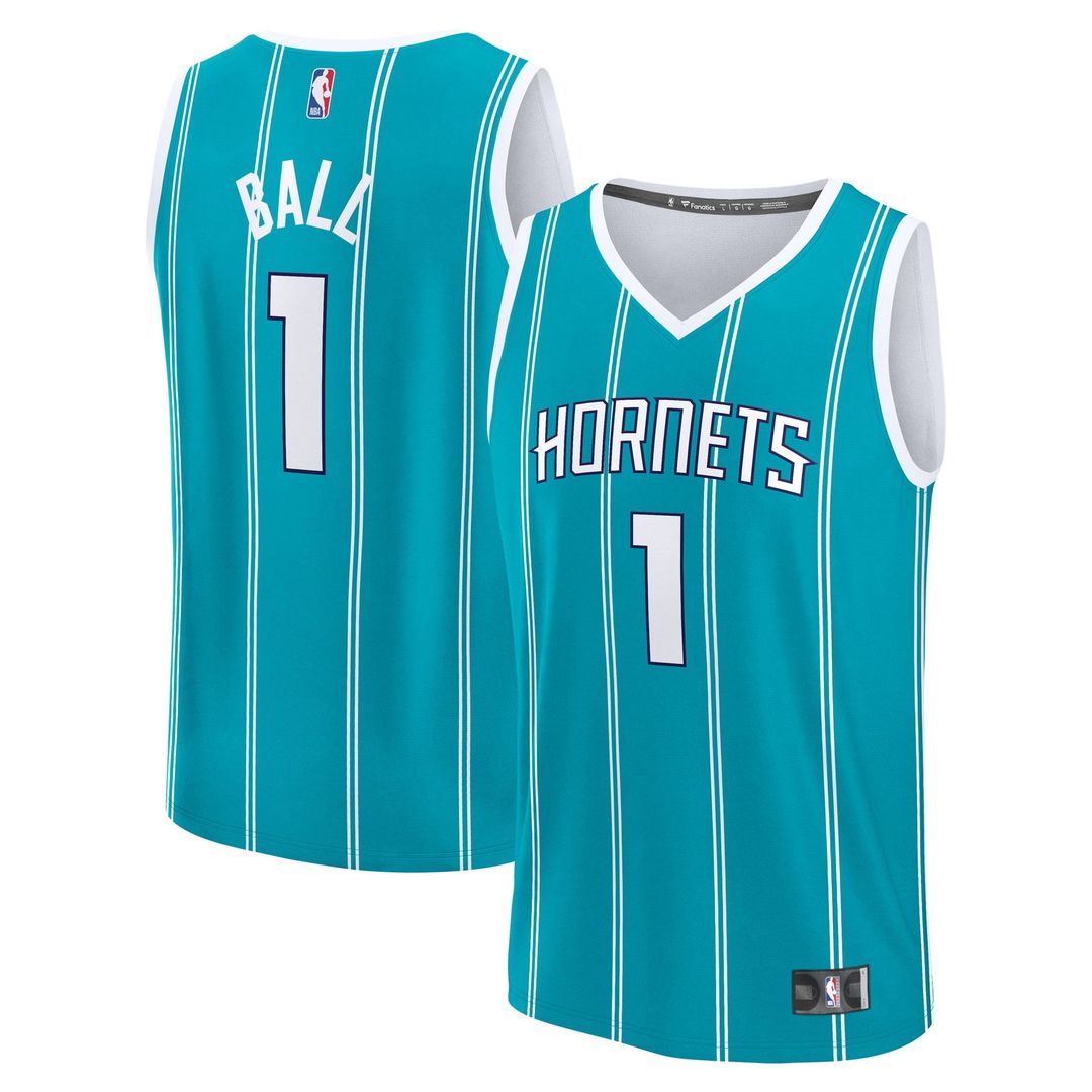 LaMelo Ball Charlotte Hornets Fanatics Fast Break Replica Player Jersey - Icon Edition - Teal Official NBA Team Apparel Basketball Fan Gear