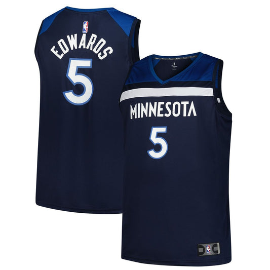 Anthony Edwards Minnesota Timberwolves Fanatics Big & Tall Fast Break Jersey - Icon Edition - Navy Official NBA Team Apparel Basketball Fan Gear