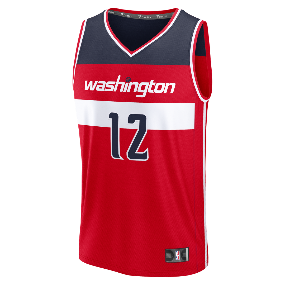 Tre Johnson III Washington Wizards Fanatics Fast Break Replica Jersey - Icon Edition - Red Official NBA Team Apparel Basketball Fan Gear